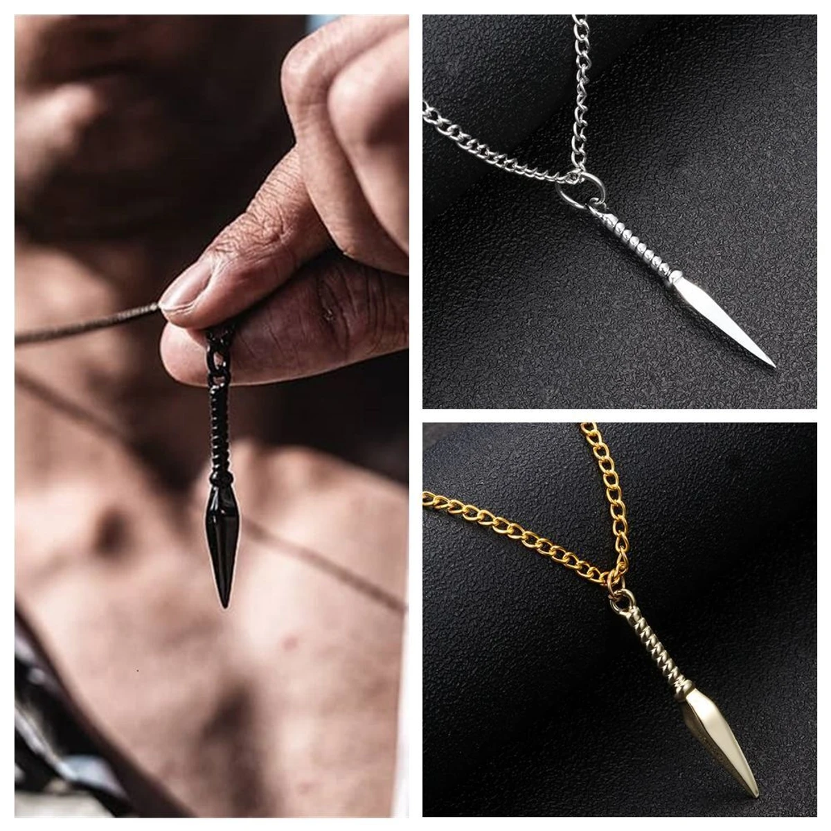 Fashion Titanium Steel Spear Necklace inches Chain Necklace